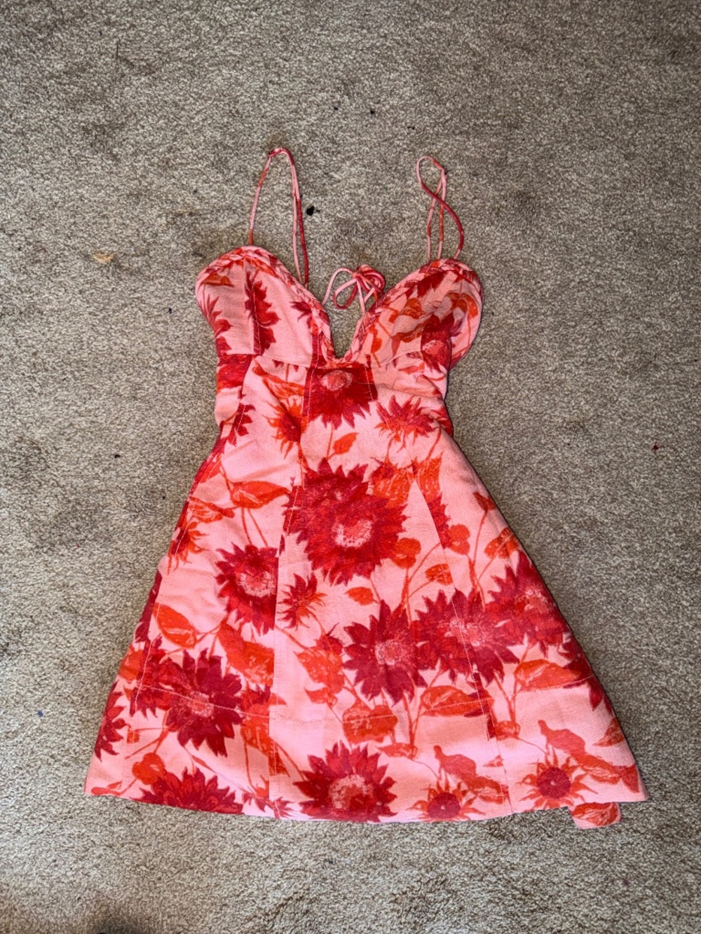 Free people pink mini spring dress